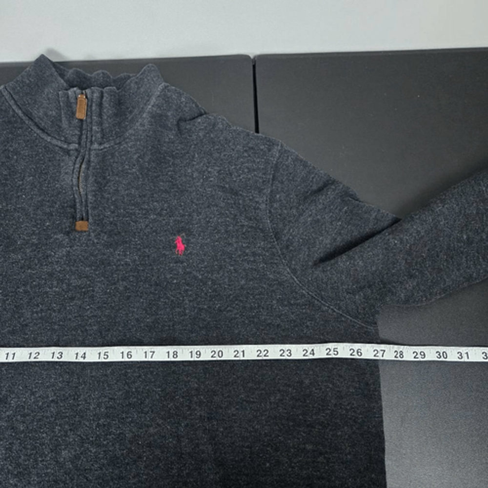 Polo Ralph Lauren Mens 1/4 Zip Sweater XXL Grey Neutral Preppy Layers Cozy Work - Picture 6 of 7